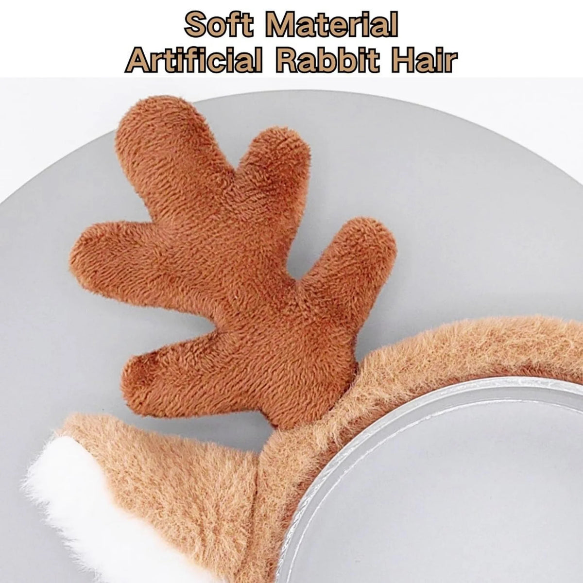 Christmas Reindeer Antlers Headband – Plush Festive Accessory Festive Hair Headband SWANS