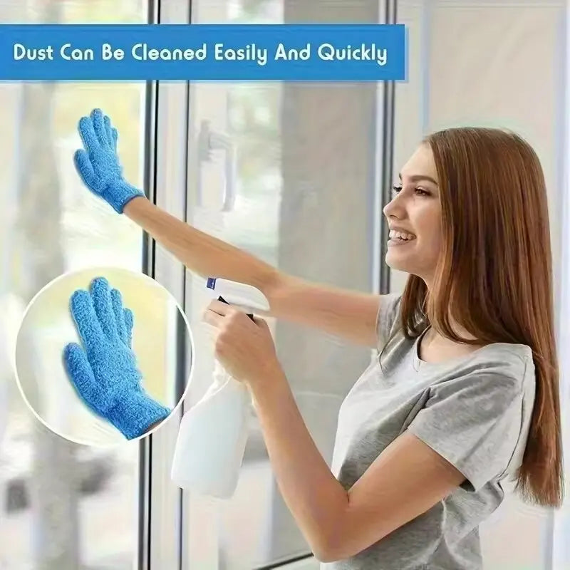 Microfiber Dusting Glove – Stretchable Cleaning Mitt for Car & Home Microfiber Cleaning Glove SWANS