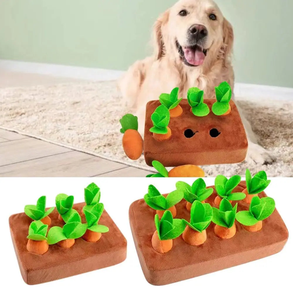 Pull-Up Carrot Plush Toy – Kids & Pet Interactive Play Set Plush Interactive Toy SWANS
