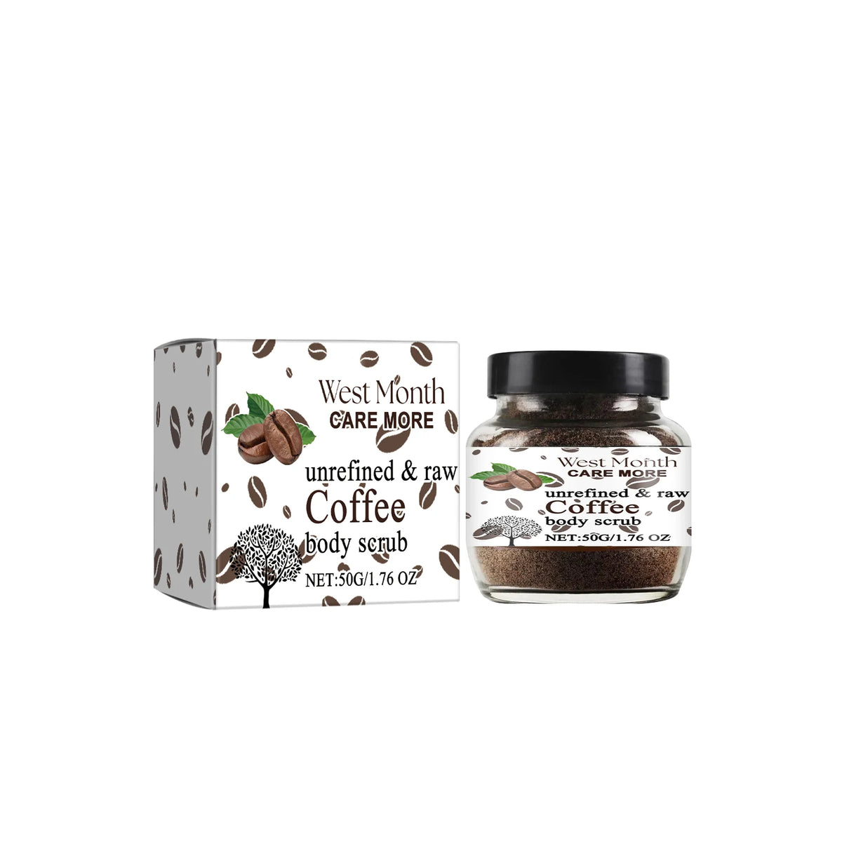 West&Month Exfoliating Body Scrub – Brighten & Smooth Skin Body Scrub SWANS 50g boxed
