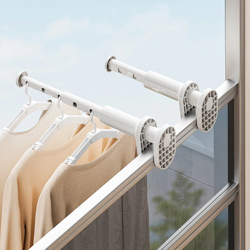 Portable Window Frame Clothes Drying Rack – Foldable No-Drill Clothes Drying Rack SWANS