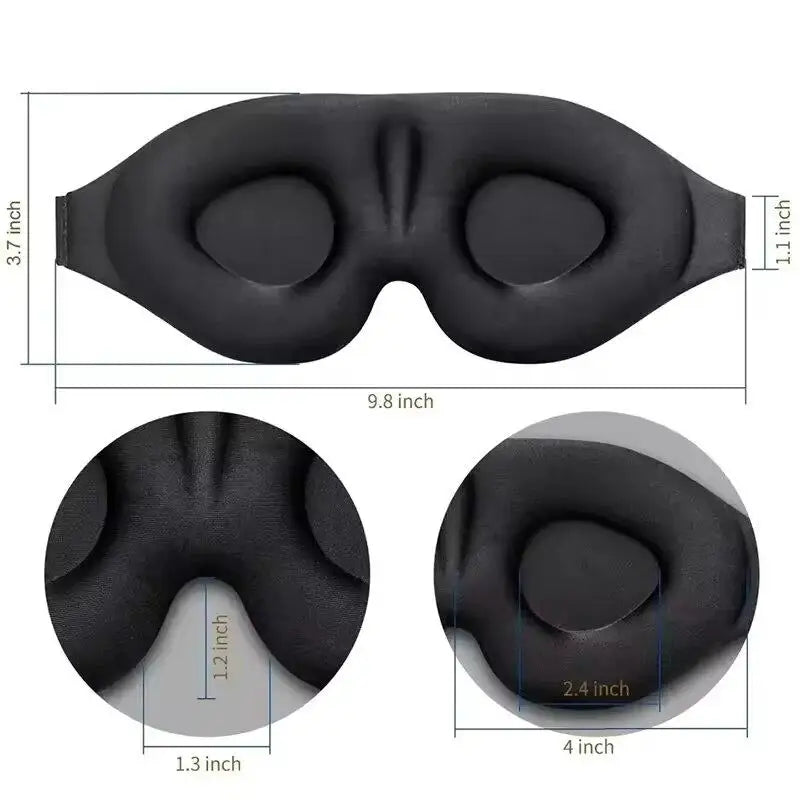 3D Contoured Sleep Mask – Adjustable Blackout Eye Cover Sleep Mask SWANS