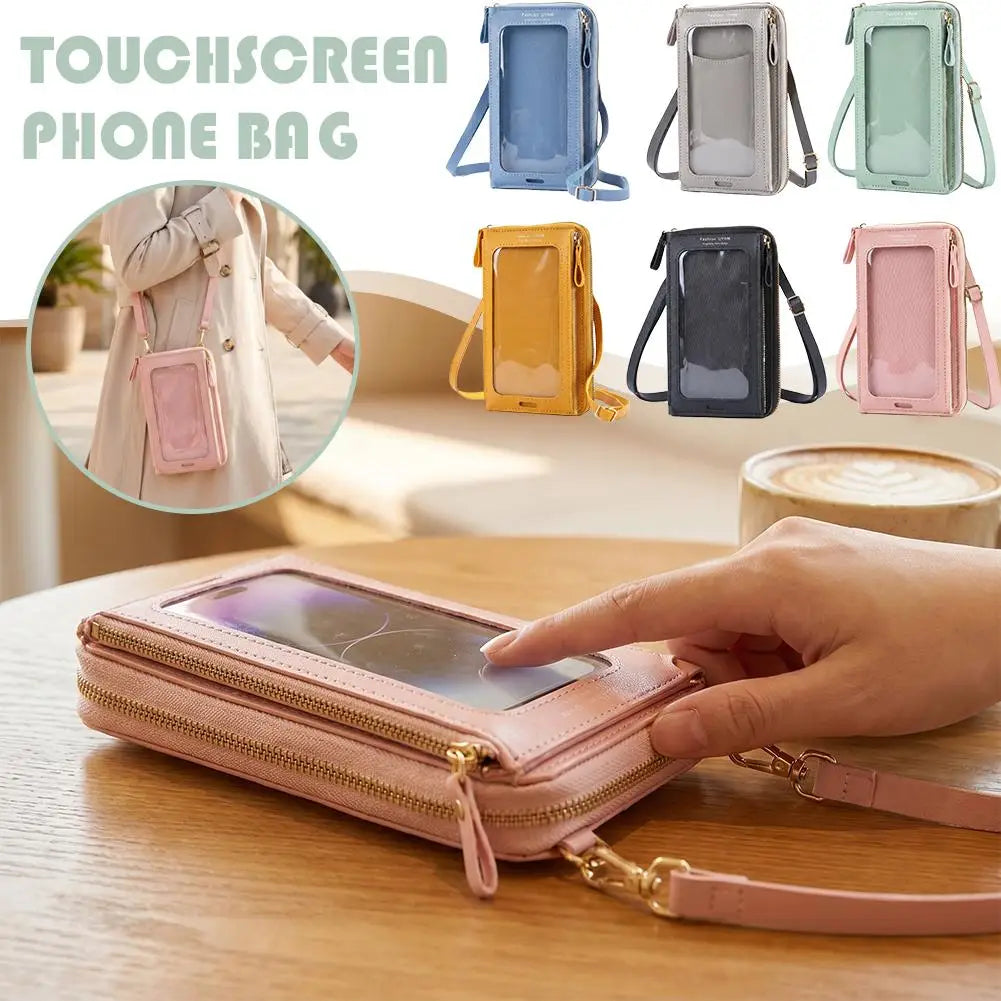 Women's Touchscreen Crossbody Phone Bag – Anti-Theft Mini Wallet Crossbody Phone Bag SWANS