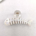 Y2K Fishbone Shark Hair Claw Clips – Colorful PVC Accessories Hair Claw Clips SWANS White