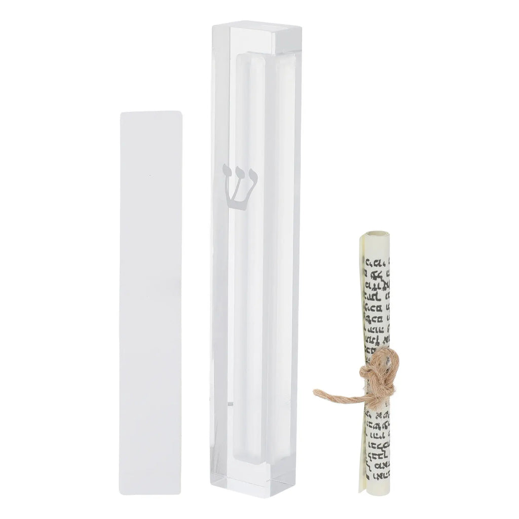Clear Acrylic Mezuzah Case – Jewish Door Scroll Holder Mezuzah Case SWANS