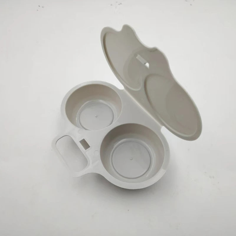 SWANS Microwave Egg Poacher – Reusable Plastic Egg Steamer Egg Poacher SWANS GRAY 1pc