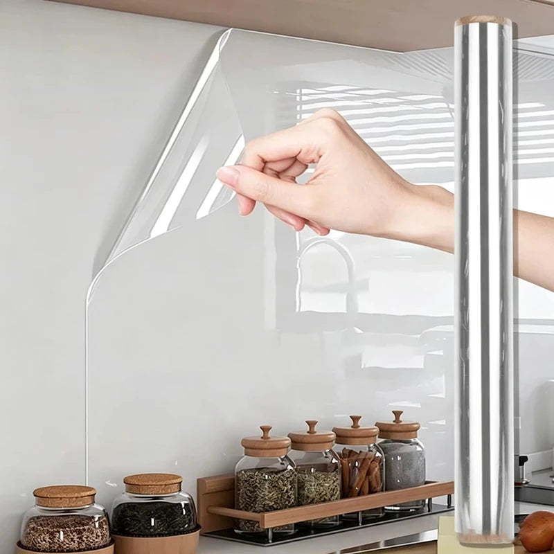 SWANS Electrostatic Kitchen Wall Protective Film – Oil & Stain Wall Protective Film SWANS Transparent 60CMx5M