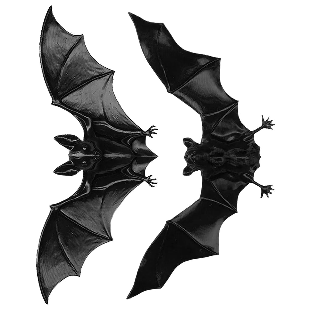 2-Pack Halloween PVC Bat Hanging Decorations Indoor & Outdoor Halloween Decoration SWANS