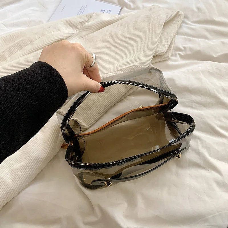 Clear Makeup Bag Large Capacity Travel Cosmetic Organizer Cosmetic Travel Bag SWANS