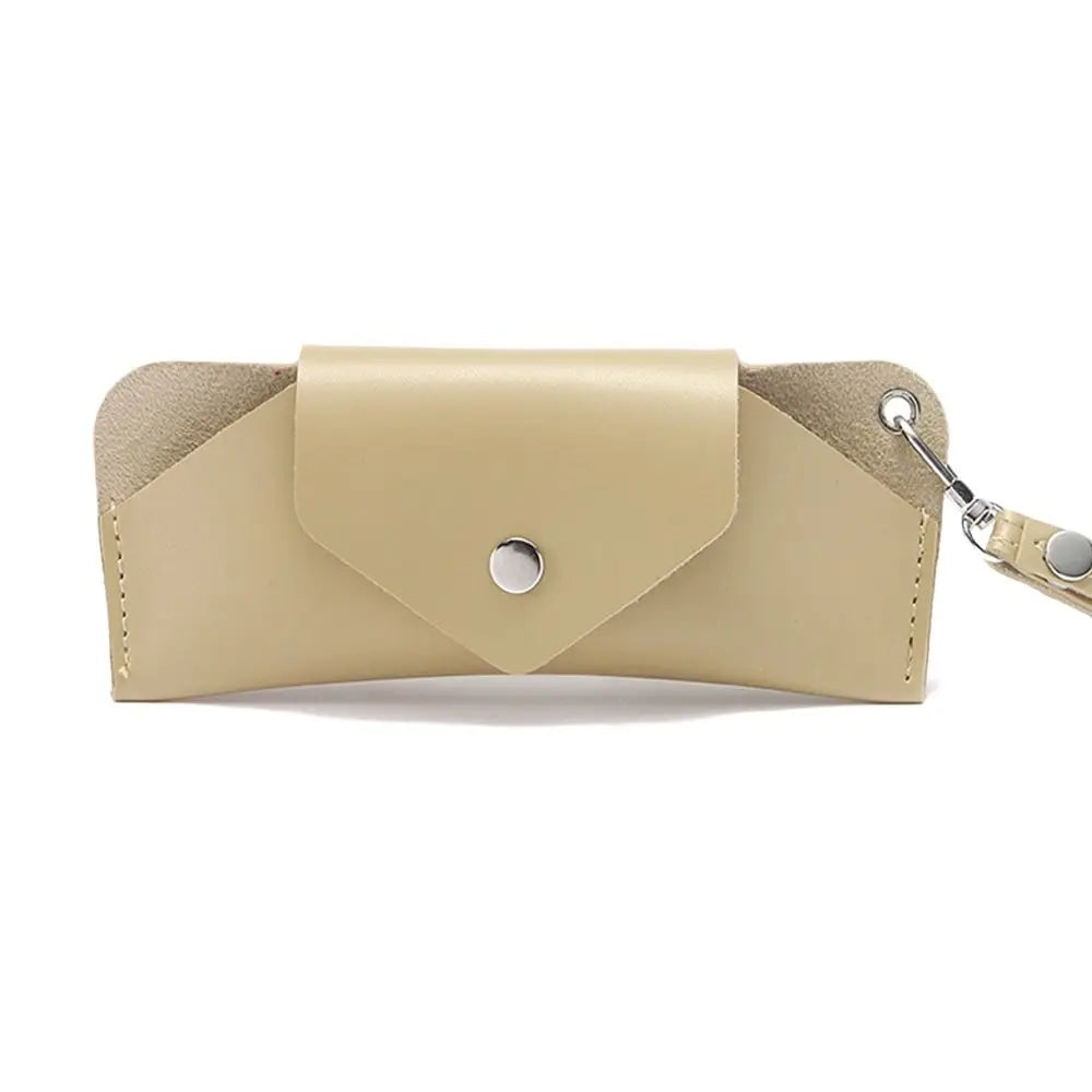 SWANS PU Leather Wrist Hanging Sunglasses Case Travel Bag Eyewear Accessories SWANS Beige