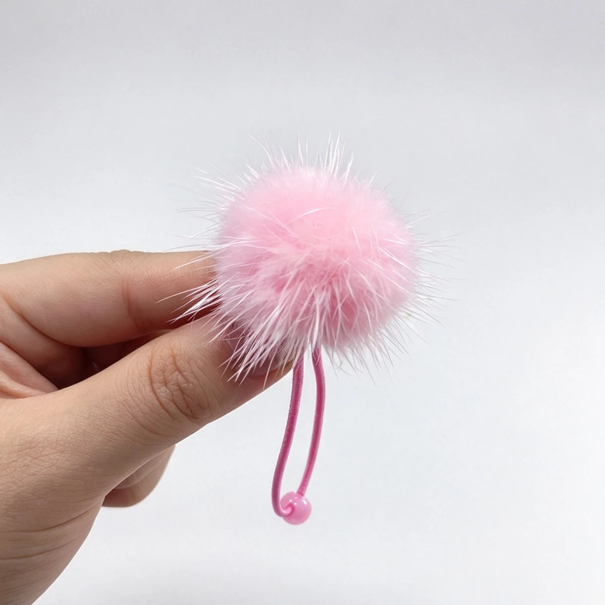 Women's Pompom Elastic Hair Band – Ponytail Holder Elastic Hair Band SWANS