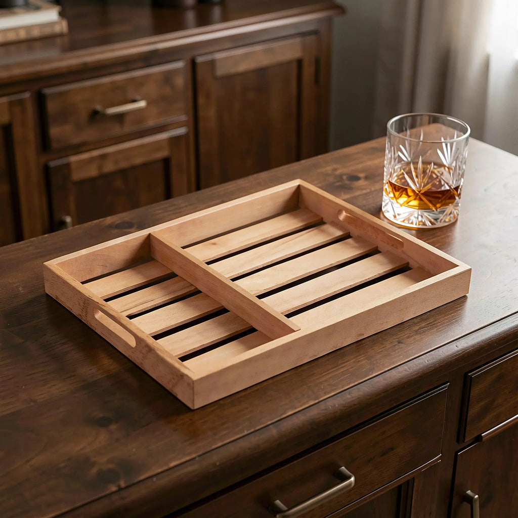 Spanish Cedar Cigar Tray – Humidor Storage & Display Organizer Cigar Storage Tray SWANS