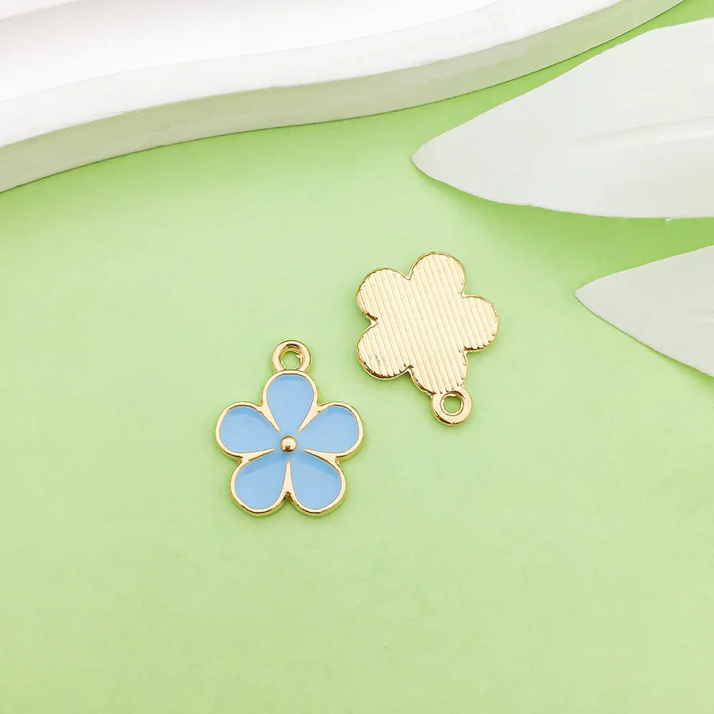 Cherry Blossom Alloy Charm Pendant for DIY Jewelry Making