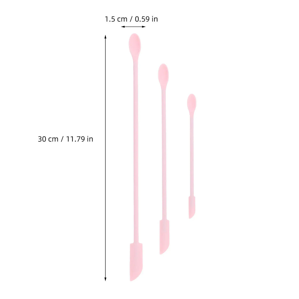 3-Pack Silicone Spatula Set – Cosmetic Scraper for Lotion & Cream Cosmetic Spatula Set SWANS