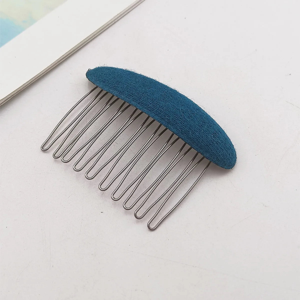SWANS Oval Plush Hair Comb Side Clip – Vintage Women's Style Hair Comb Clip SWANS 07