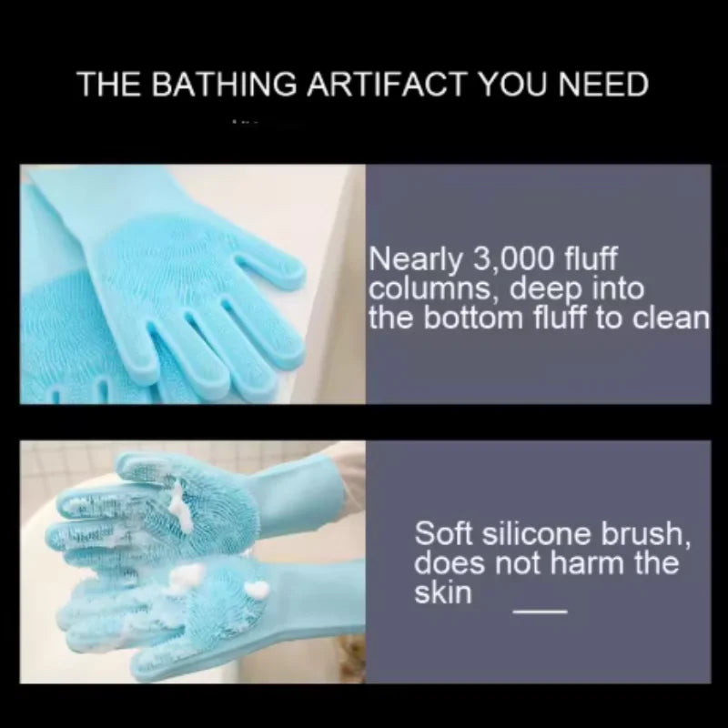 SWANS Silicone Pet Grooming & Cleaning Gloves – 1/3/5 Pack Pet Grooming Glove SWANS