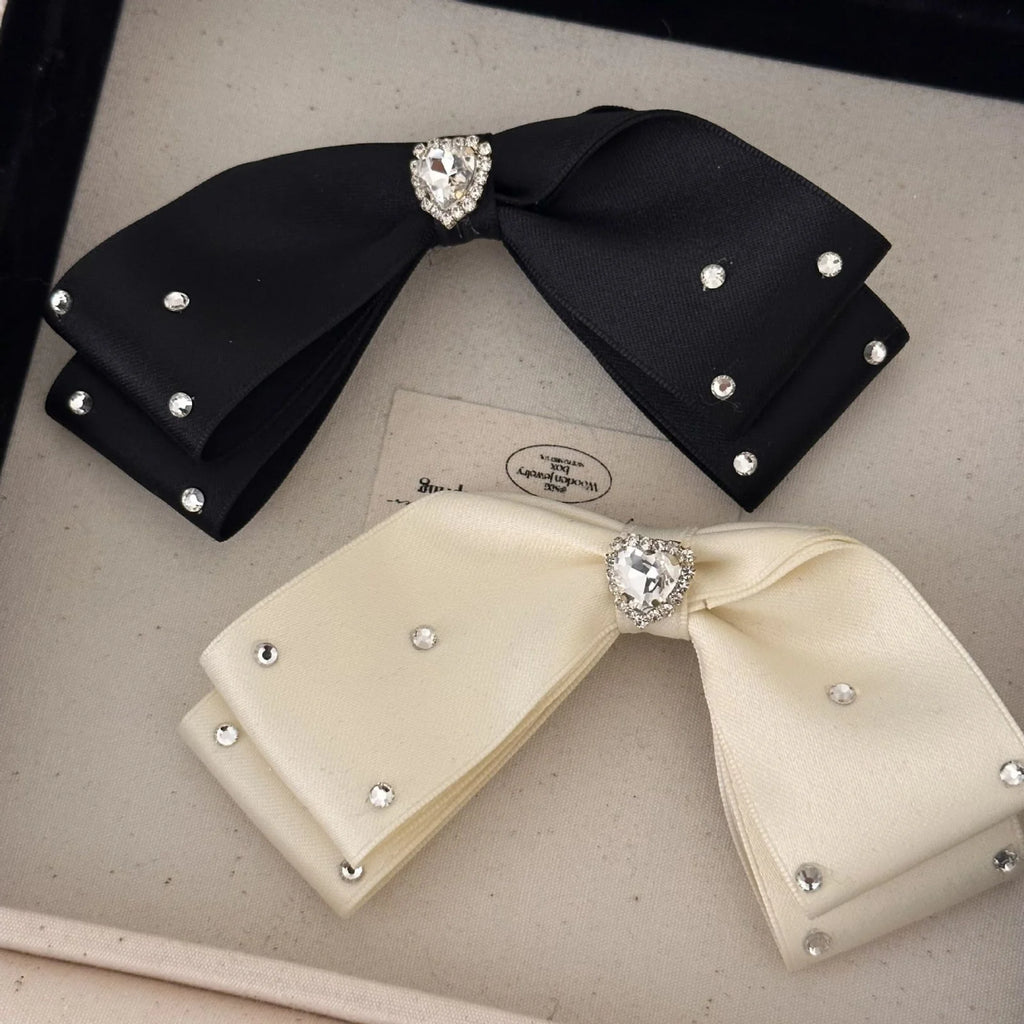 Rhinestone Bow Hair Clip – Retro Elegant Barrette for Women Hair Clip Barrette SWANS