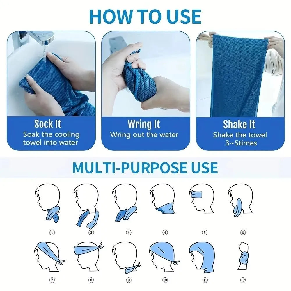 SWANS Cooling Towel – Quick-Dry Breathable Beach & Sport Cooling Sport Towel SWANS