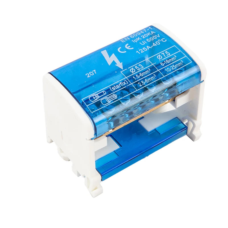 WKH207 Din Rail Terminal Block 500V 125A Power Distribution Terminal Block SWANS One Size