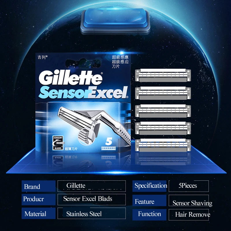 Gillette Sensor Excel Replacement Razor Cartridges – Twin Blade Razor Blade Cartridges SWANS