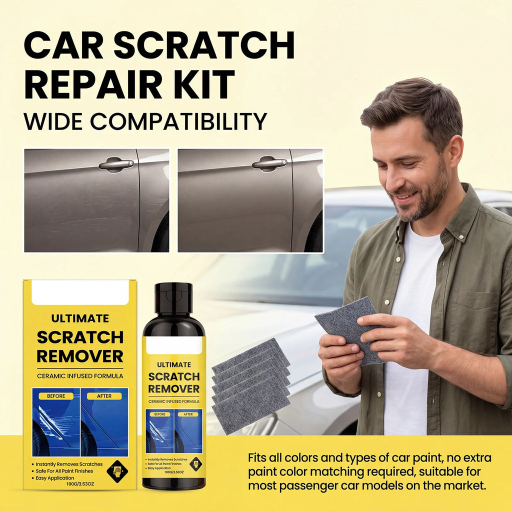 Car Scratch Remover Kit – Ceramic Formula & Nano Cloths Car Scratch Remover SWANS