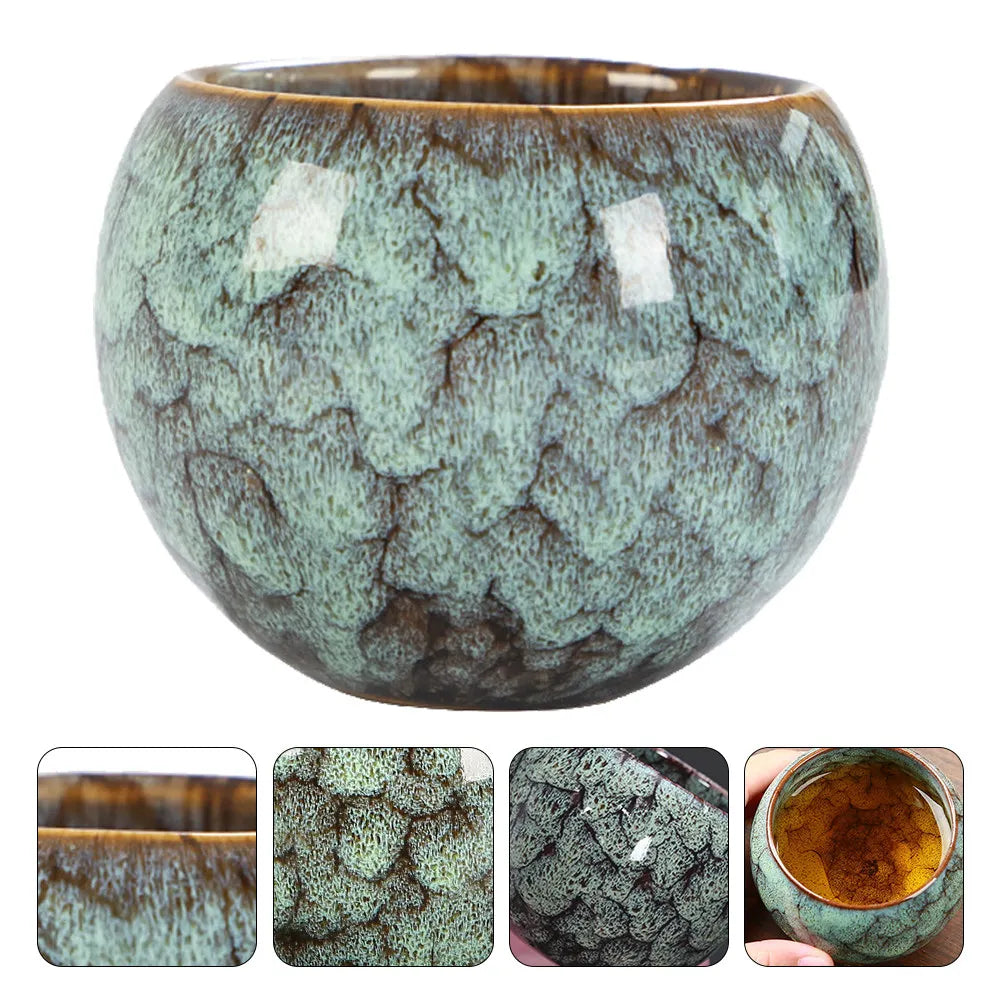 WINOMO Yao Bian Ceramic Tea Cup – Elegant Retro Teacup Ceramic Tea Cup SWANS