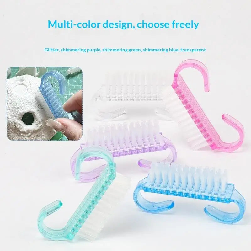 5-Pack Nail Cleaning Brushes – Soft Bristles, Ergonomic Handle Nail Cleaning Brush SWANS