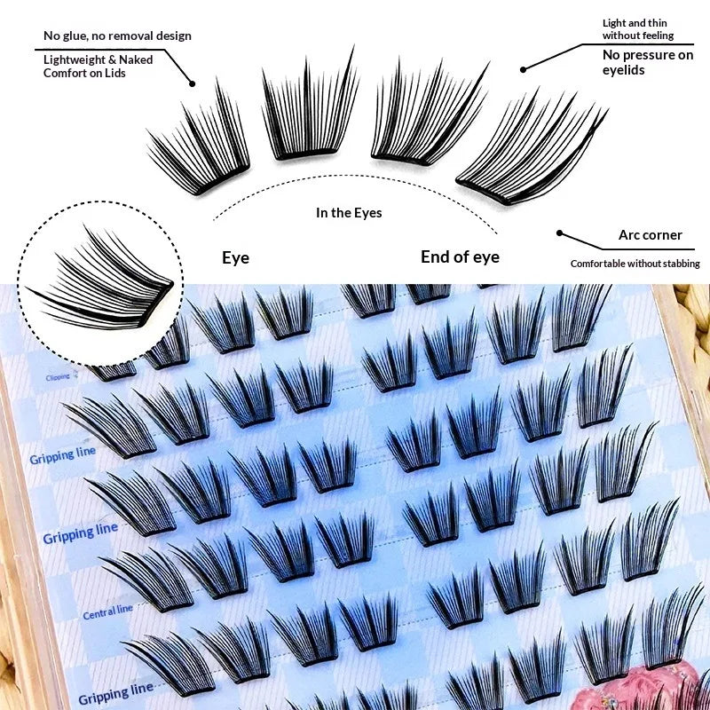 Self-Adhesive False Eyelashes – No Glue Voluminous Lashes False Eyelashes SWANS