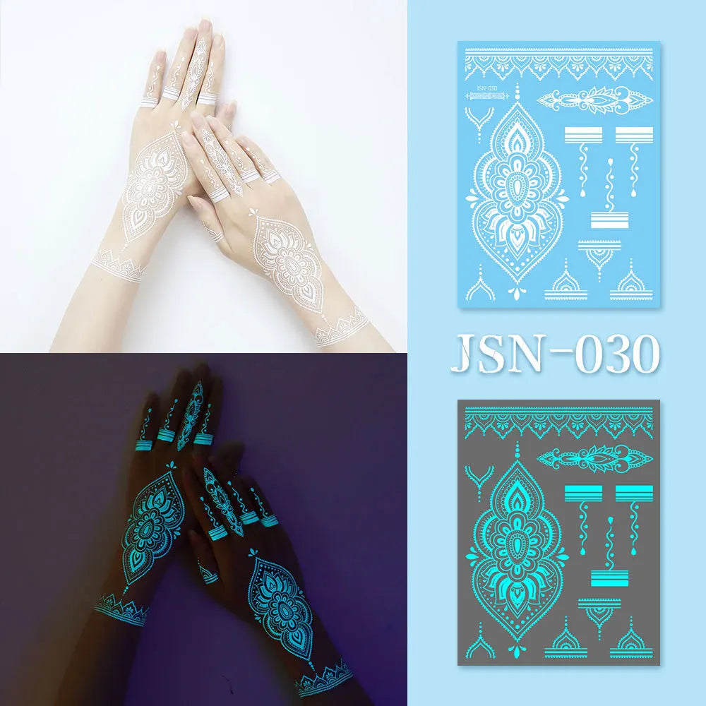 Luminous Glow Temporary Tattoo Stickers – Face, Arm & Body Temporary Tattoo Sticker SWANS 30