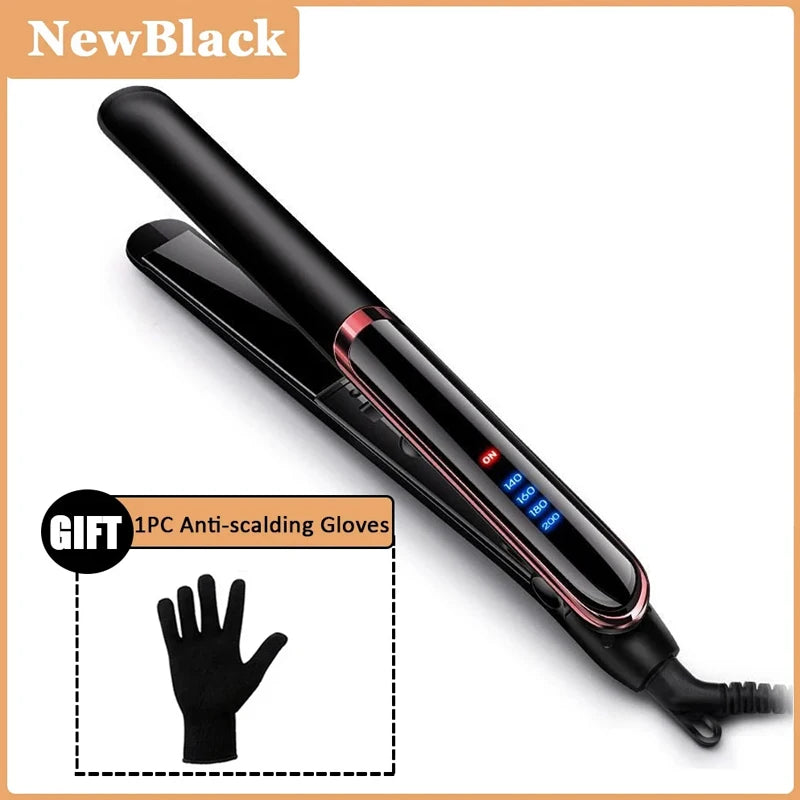 YIBER 2-in-1 Hair Straightener & 26mm Curler | Digital Display Hair Straightener Curler SWANS NEW BLACK UK