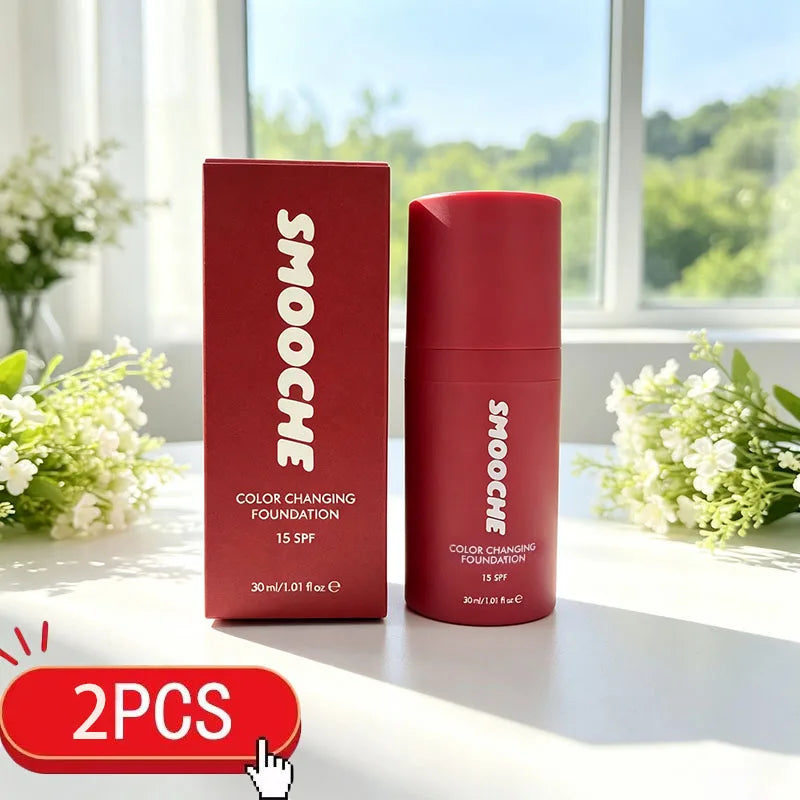 Smooche Color Changing Liquid Foundation – Glycerin & Vitamin E Liquid Foundation SWANS 2PCS