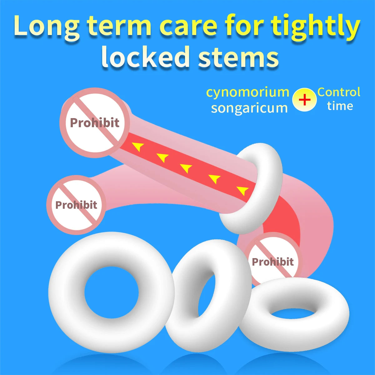Silicone Stamina Rings for Men – Multi-Size Combo Pack Intimate Stamina Ring SWANS