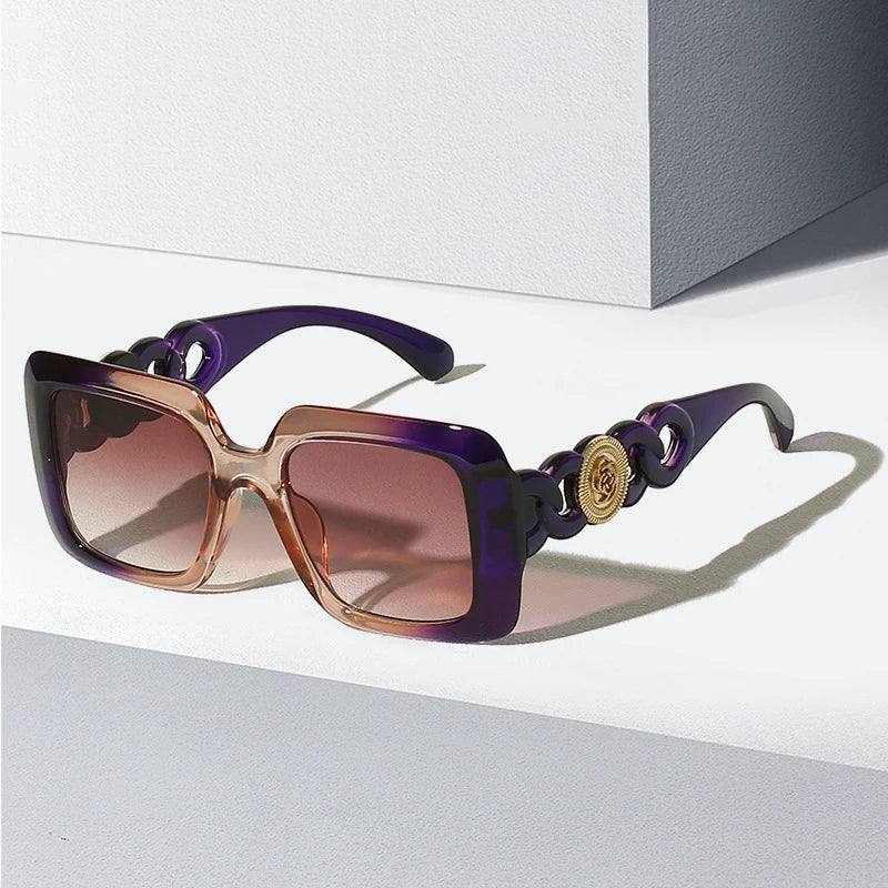 TOYEARN Oversized Square Sunglasses UV400 Vintage Fashion Fashion Sunglasses SWANS