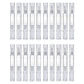 20-Pack 5ML Refillable Twist Lip Gloss Tubes w/ Silicone Brush Cosmetic Applicator Pen SWANS White