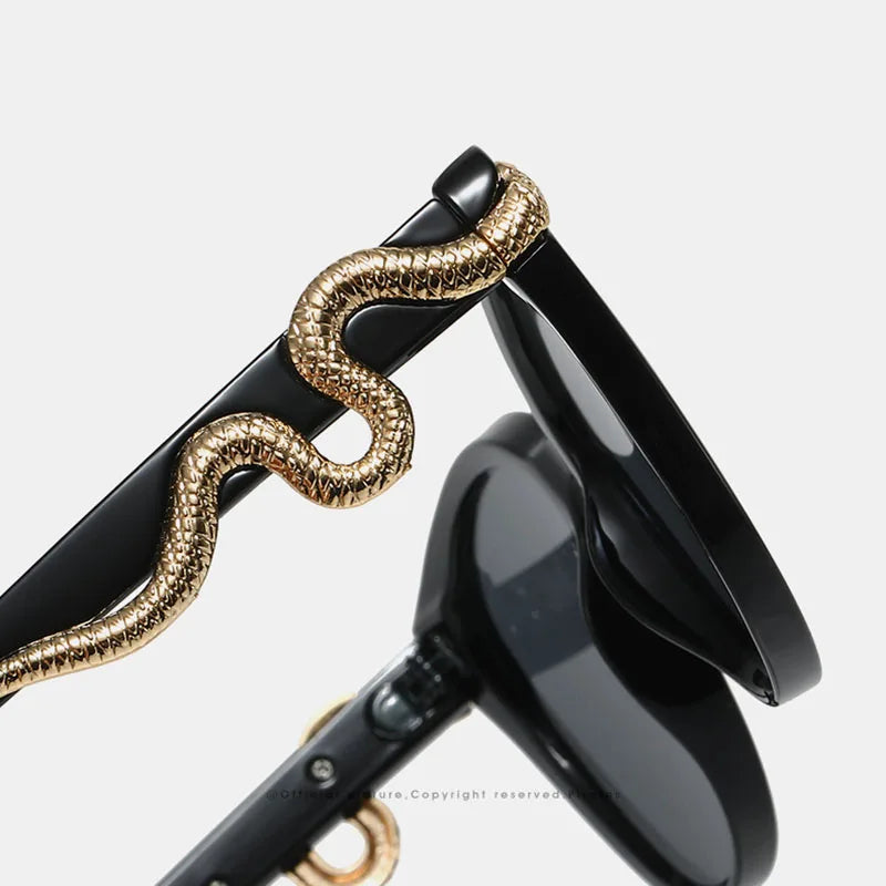Y2K Cat Eye Sunglasses Gold Snake UV400 Gradient Shades Cat Eye Sunglasses SWANS