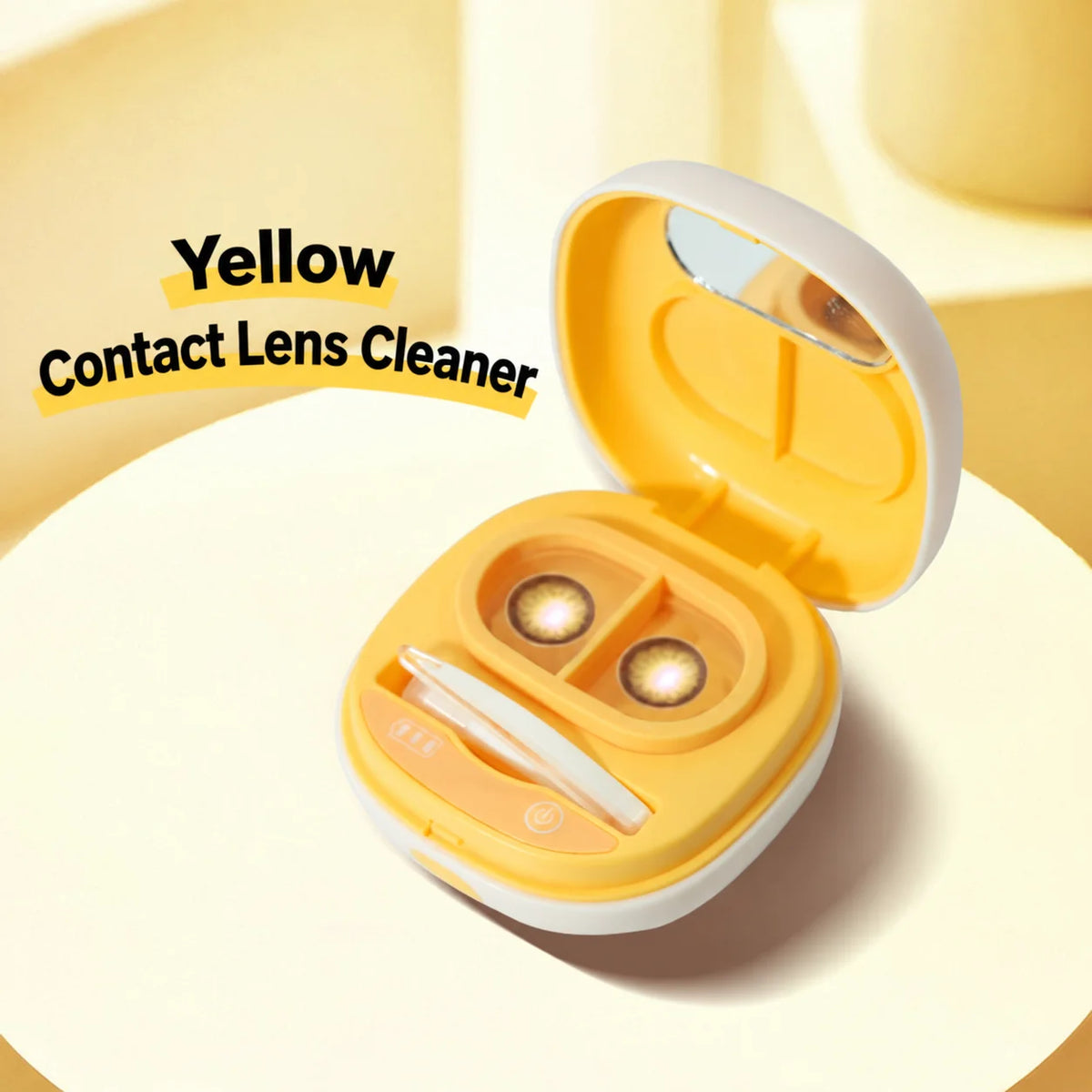 Ultrasonic Contact Lens Cleaner USB Rechargeable | SWANS Contact Lens Cleaner SWANS Yellow