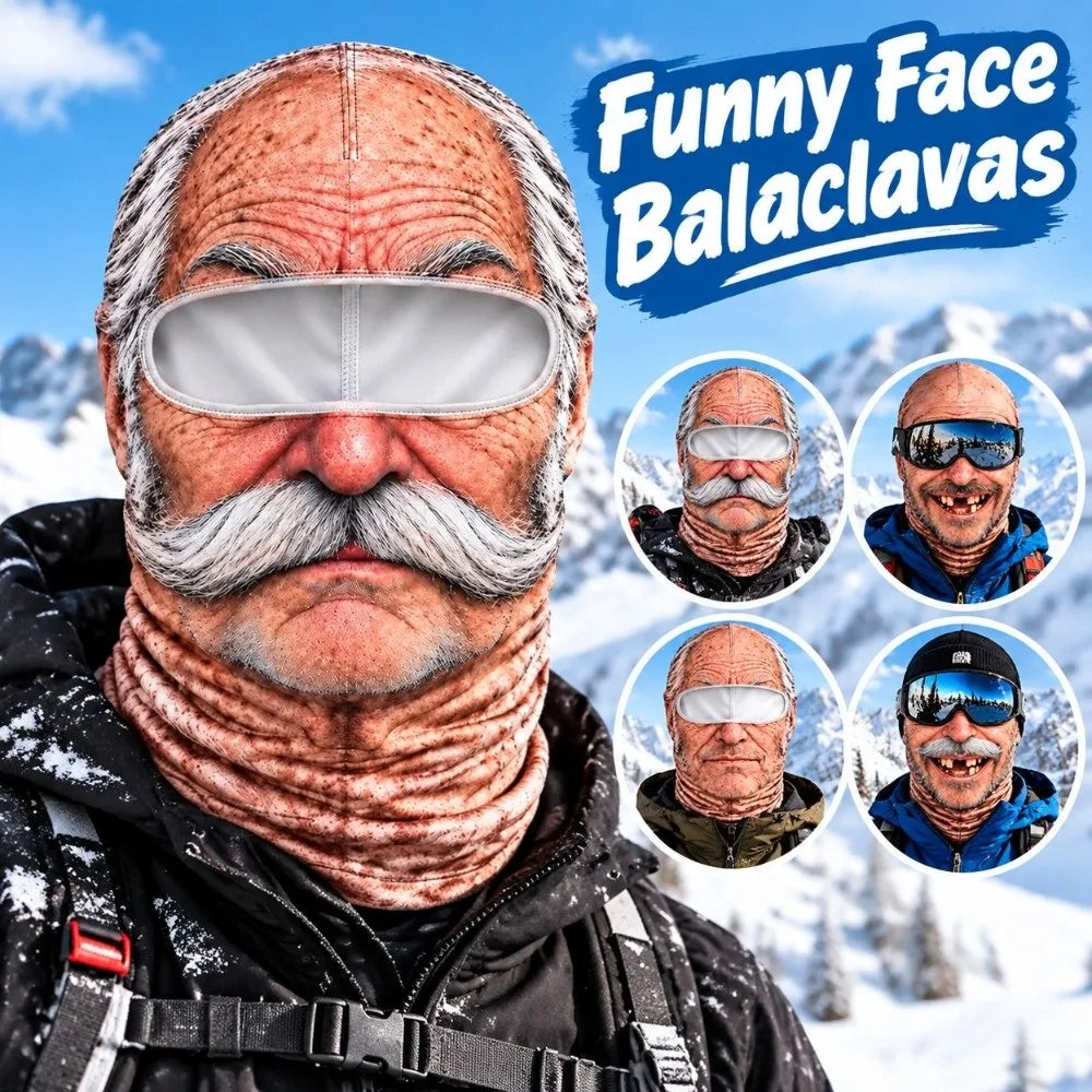 3D Old Man Balaclava – Funny Full Face Winter Ski Mask Winter Balaclava Mask SWANS