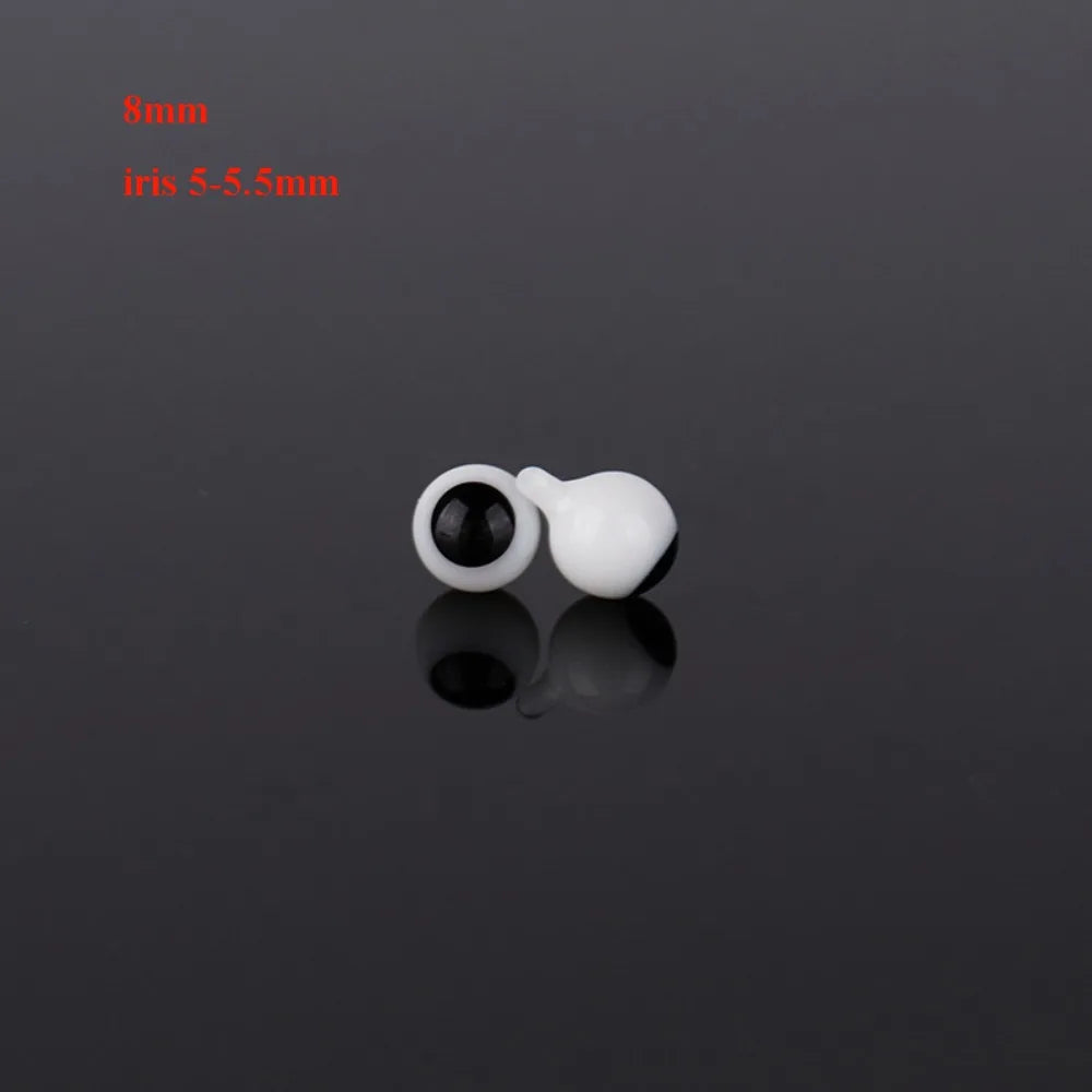 Glass Doll Eyes 4mm–10mm Black Eyeballs for DIY Crafts Doll Craft Eyes SWANS 8mm 5-5.5mm