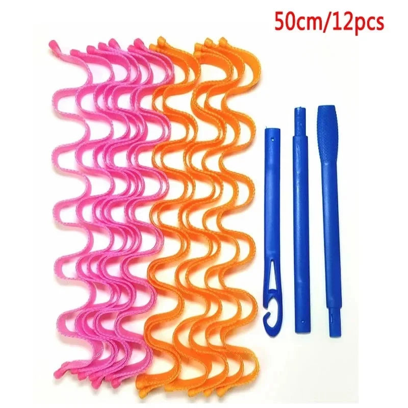 Heatless Hair Curling Rollers – No Heat Foam Styling Set Heatless Hair Curlers SWANS