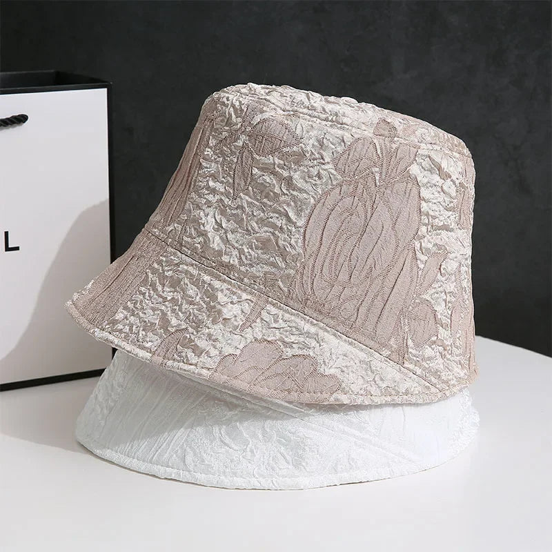 FAITOLAGI Japanese Pleated Bucket Hat – Women's Sun Hat Women's Bucket Hat SWANS