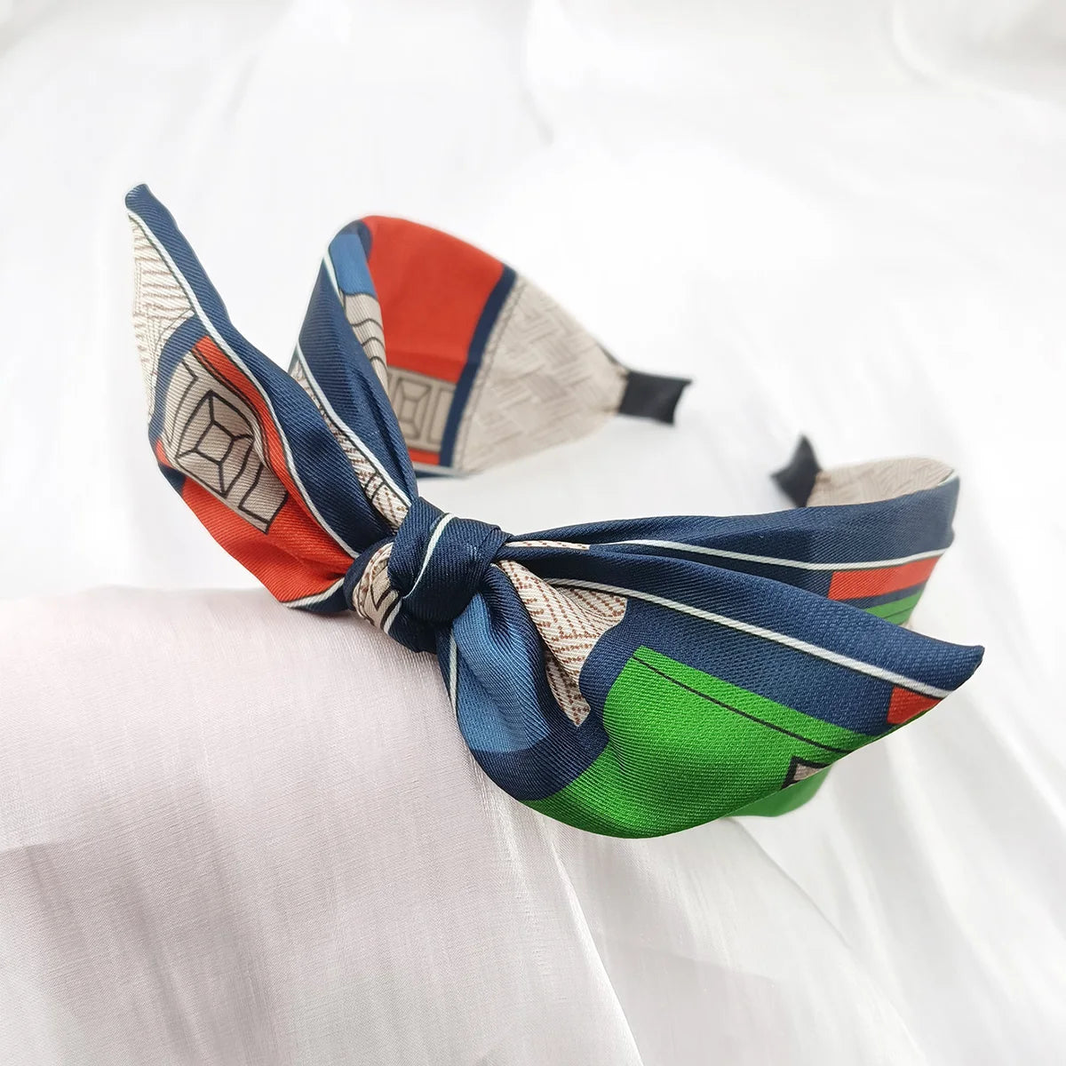 Women's Wide Bow Flower Headband – Turban Hair Accessory 1/4PC Fashion Headband SWANS Green Red
