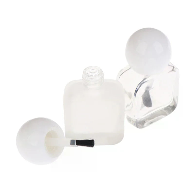 10ml Empty Clear Glass Nail Polish Bottle with Brush Cap Nail Polish Bottle SWANS
