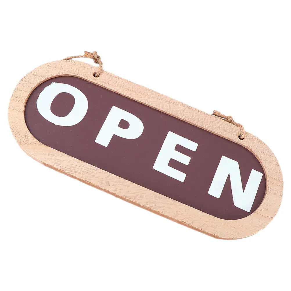 Retro Wooden Open Closed Sign – Double-Sided Hanging Door Sign Hanging Door Sign SWANS Default Title