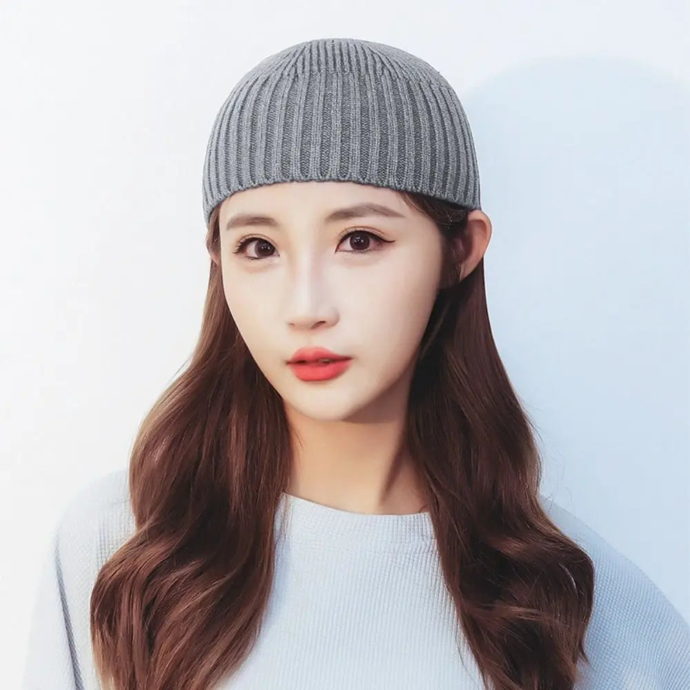 Unisex Solid Knit Beanie – Warm Brimless Dome Cap | Winter Knit Beanie Cap SWANS