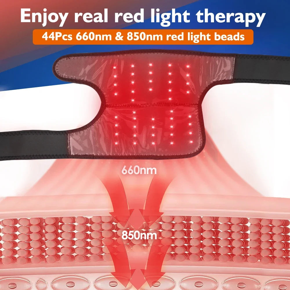 LED Red Light Therapy Heated Knee Wrap 660nm 850nm | Hailicare LED Therapy Knee Wrap SWANS