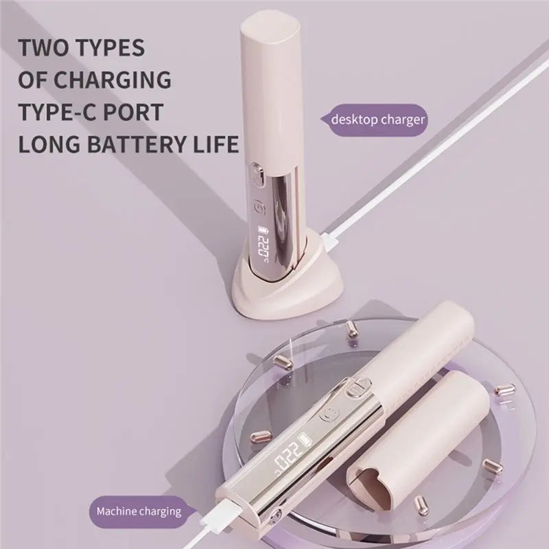 SWANS Wireless Mini Hair Straightener & Curler | USB Rechargeable Hair Straightener Curler SWANS