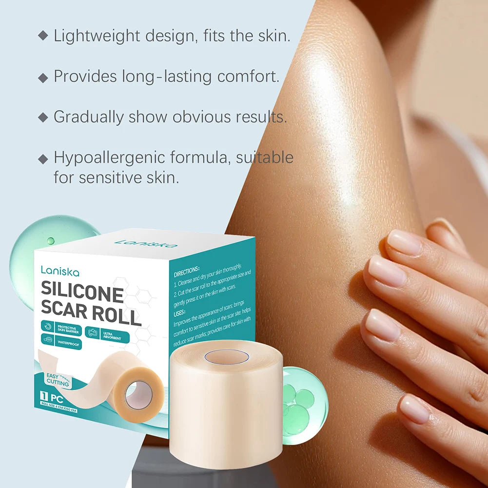 Silicone Scar Patch Hydrocolloid Roll 4x150cm – Self-Adhesive Silicone Scar Patch SWANS