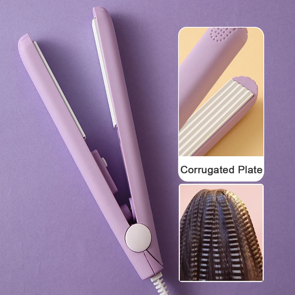 YIBER Mini Ceramic Hair Crimper – Corrugated Flat Iron All Hair Hair Crimping Iron SWANS