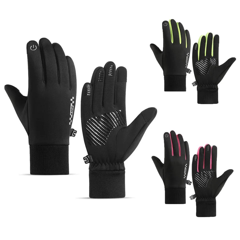 Kids Winter Touchscreen Thermal Gloves – Anti-Slip Fleece Kids Winter Gloves SWANS