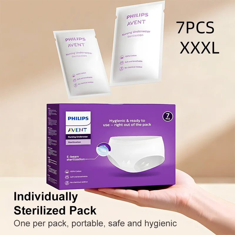 Philips Avent Disposable Sterilized Cotton Underwear 7-Pack Women Disposable Underwear SWANS XXXL